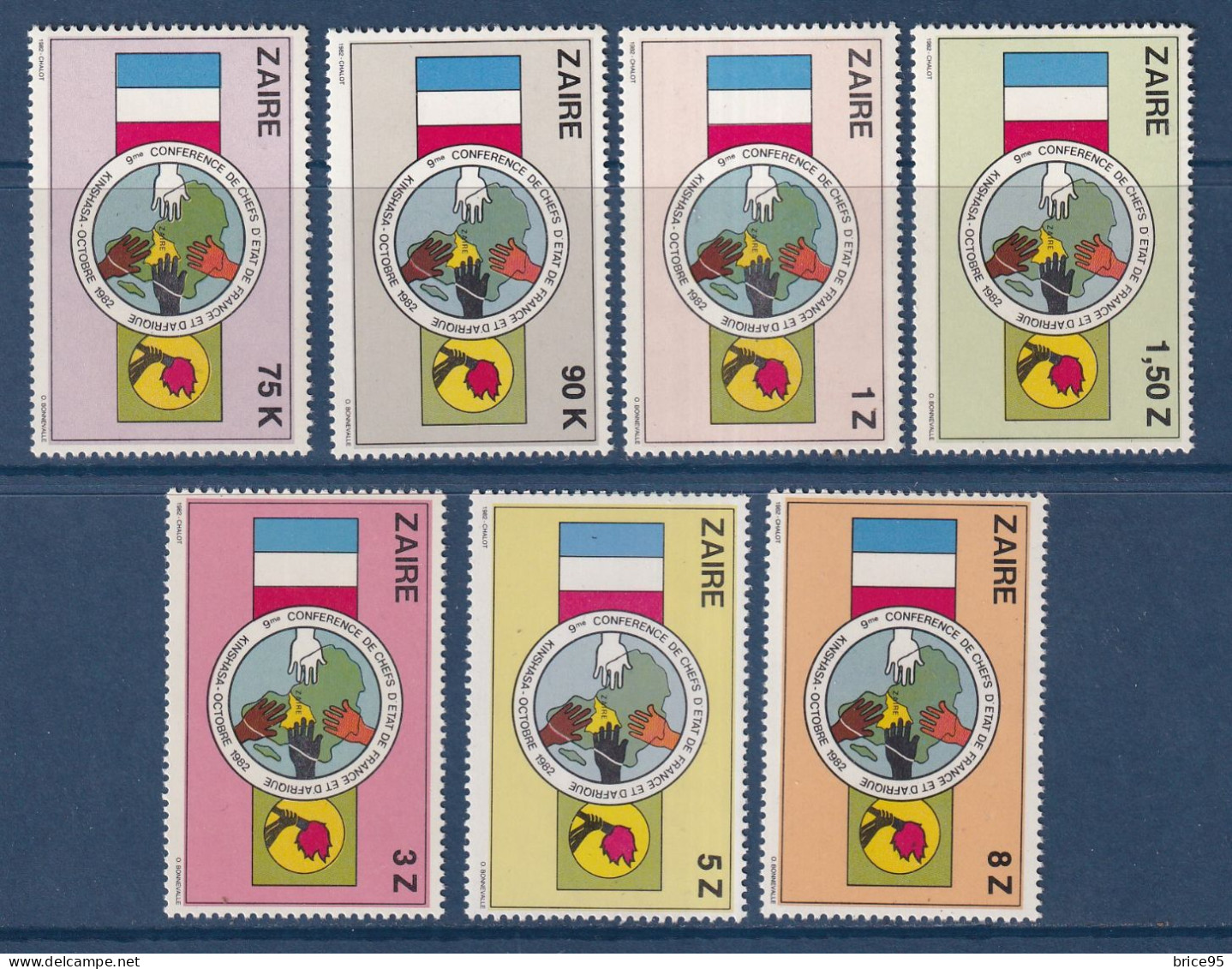 Zaïre - YT N° 1091 à 1097 ** - Neuf Sans Charnière - 1982 - Unused Stamps
