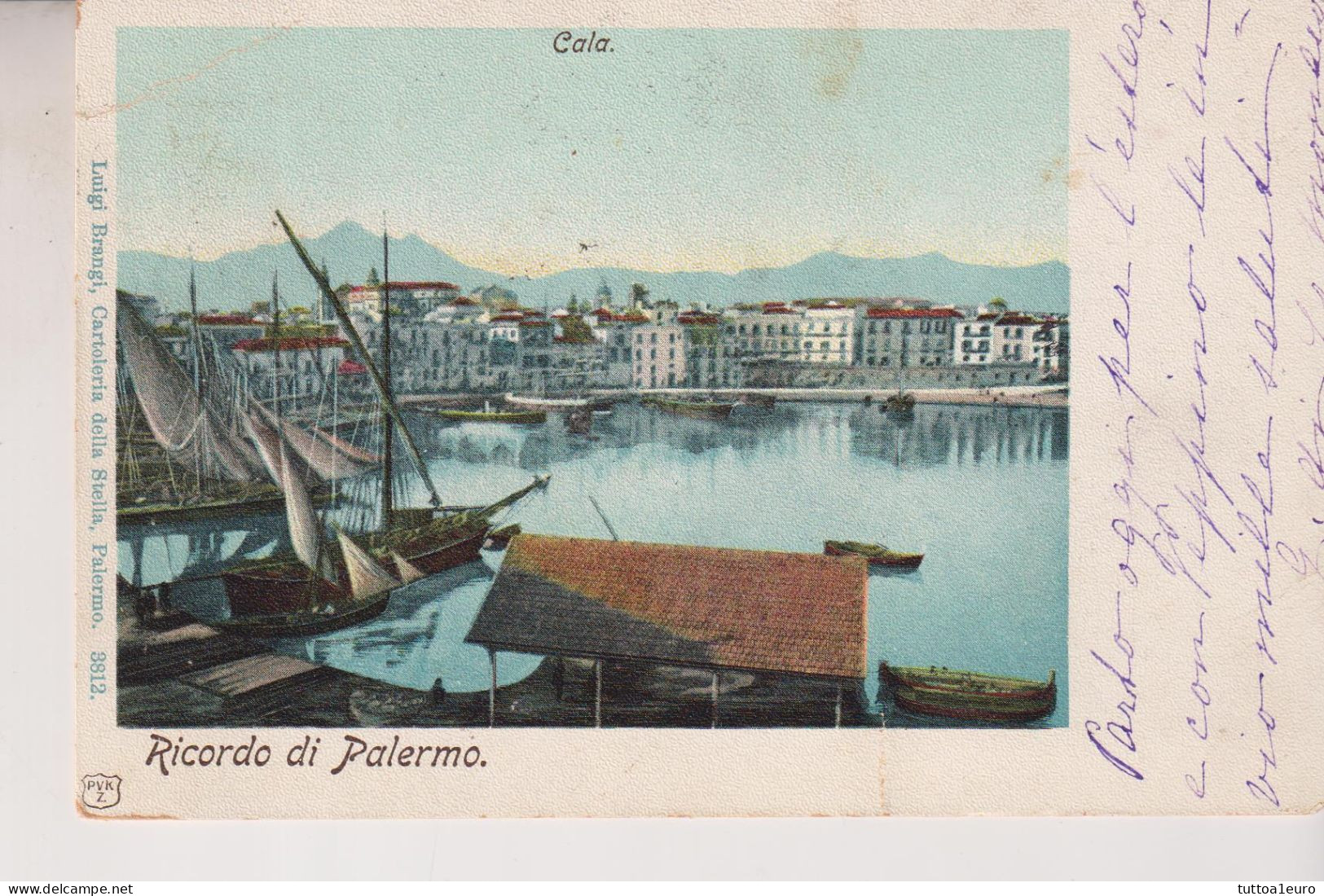 PALERMO  RICORDO  CALA VG  1901 - Palermo