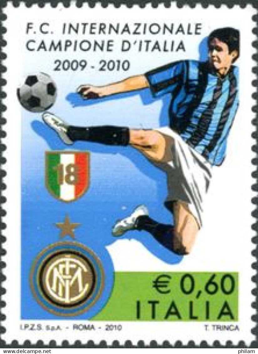 ITALIE 2010-Champions De Football-Inter-1 V. - 2001-10: Mint/hinged