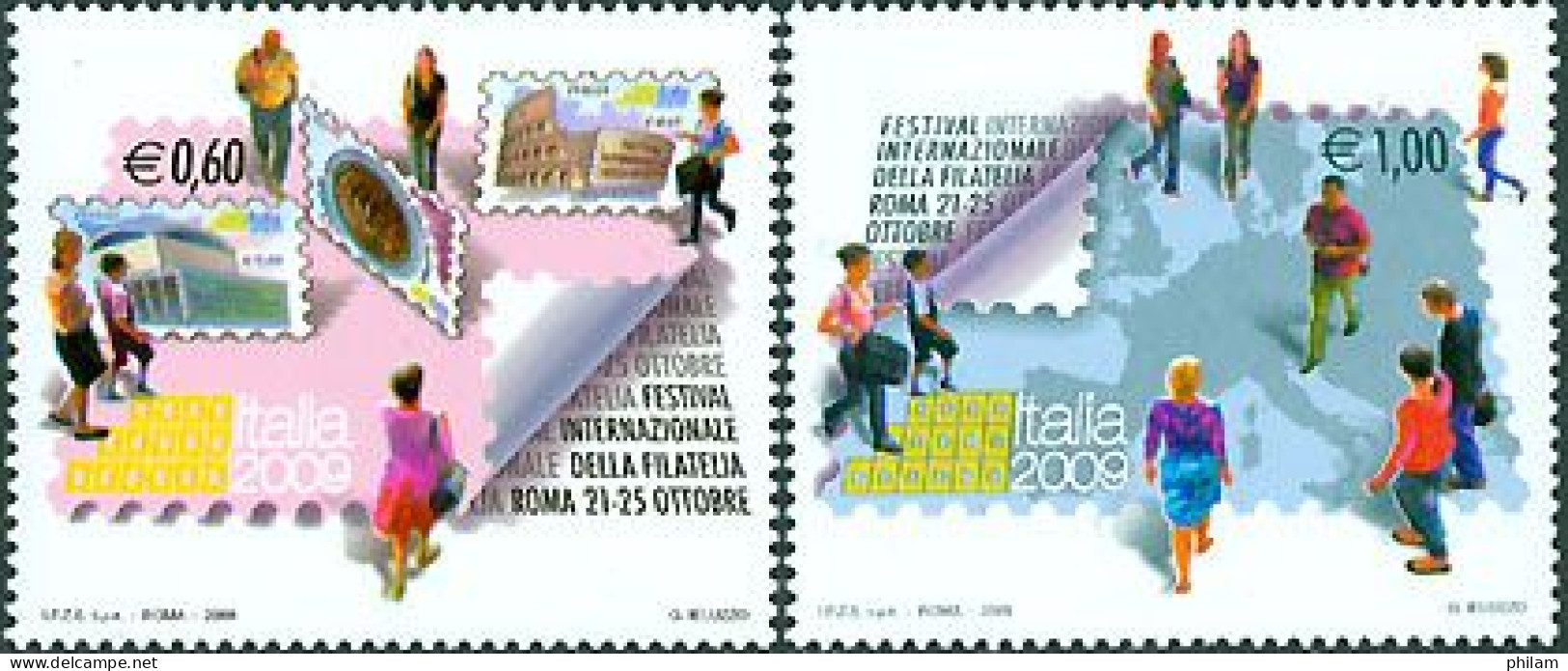 ITALIE 2009-Exposition Italia 2009-2 V. - 2001-10: Nieuw/plakker