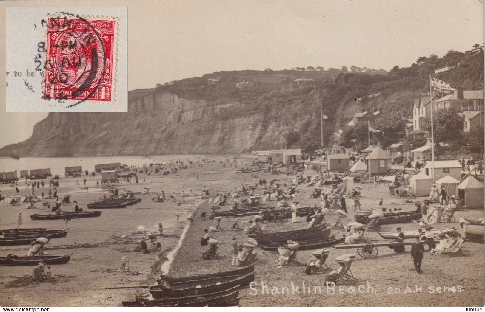 AK  "Shanklin Beach"  SHANKLIN       1920 - Cartas & Documentos