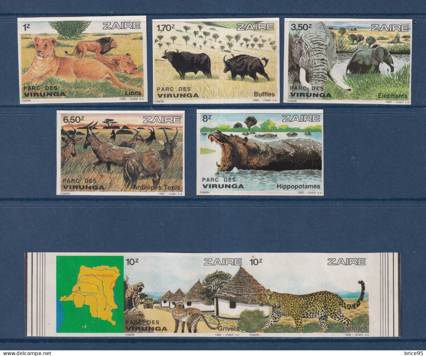 Zaïre - YT N° 1098 à 1104 ** - Neuf Sans Charnière - ND - Non Dentelé - 1982 - Unused Stamps