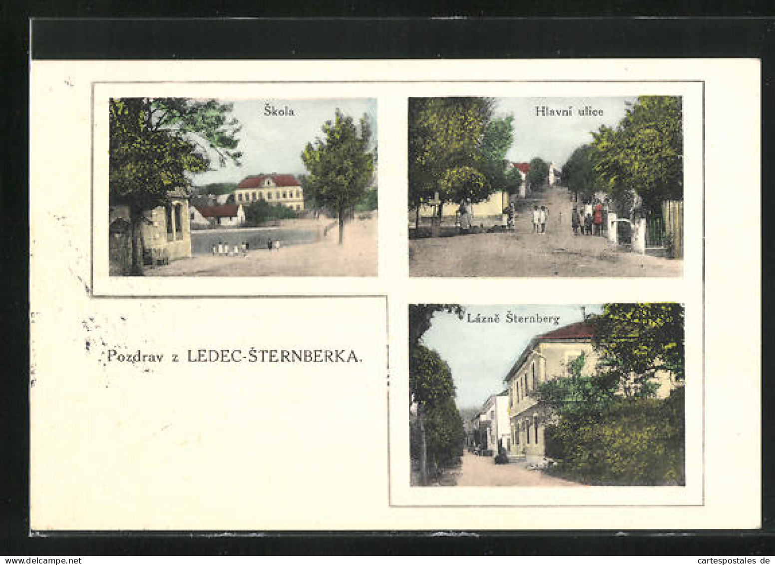 AK Smecno-Sternberk, Skola, Hlavní Ulice, Lázne Sternberg  - Tchéquie