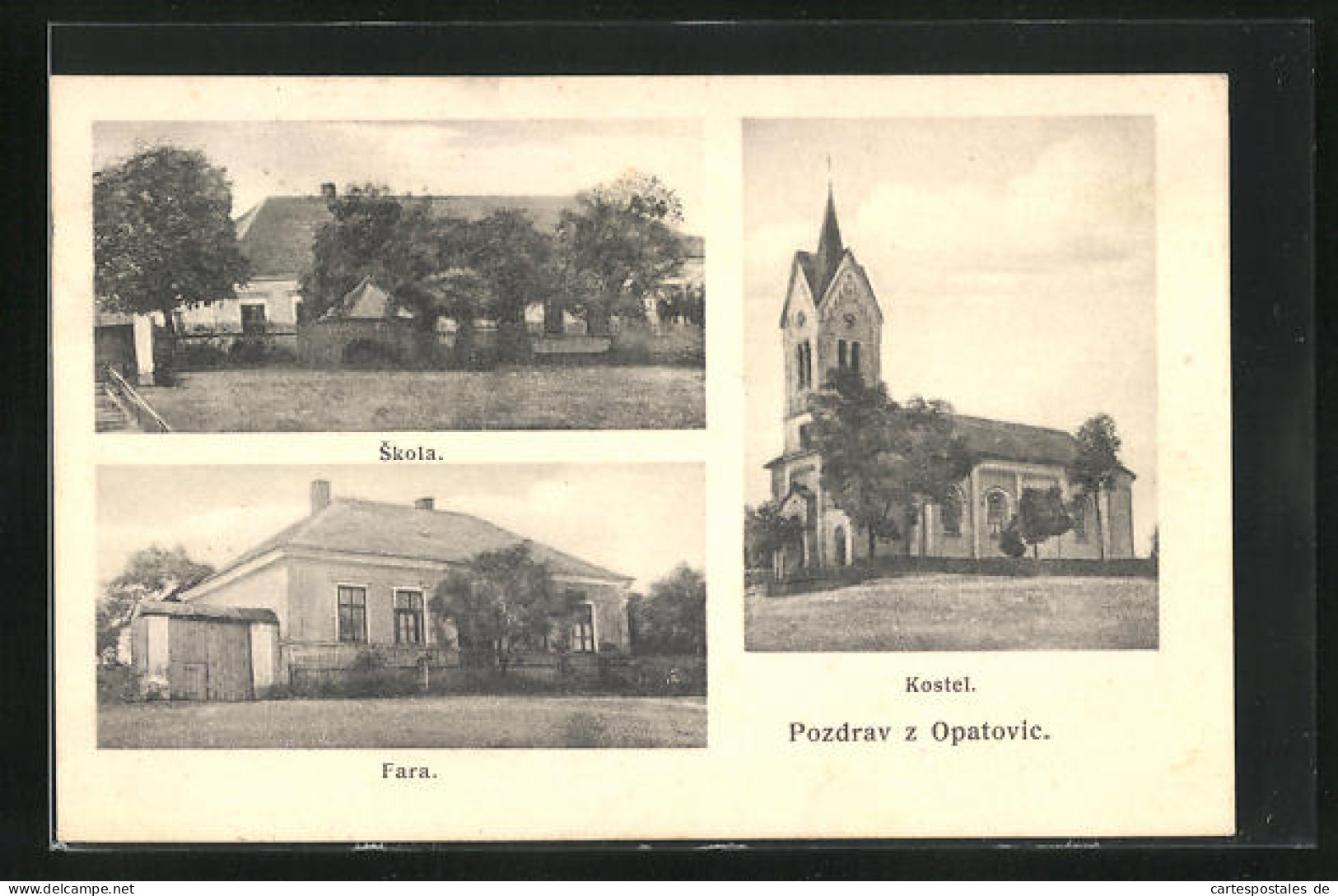 AK Opatovice, Skola, Fara, Kostel  - Tchéquie
