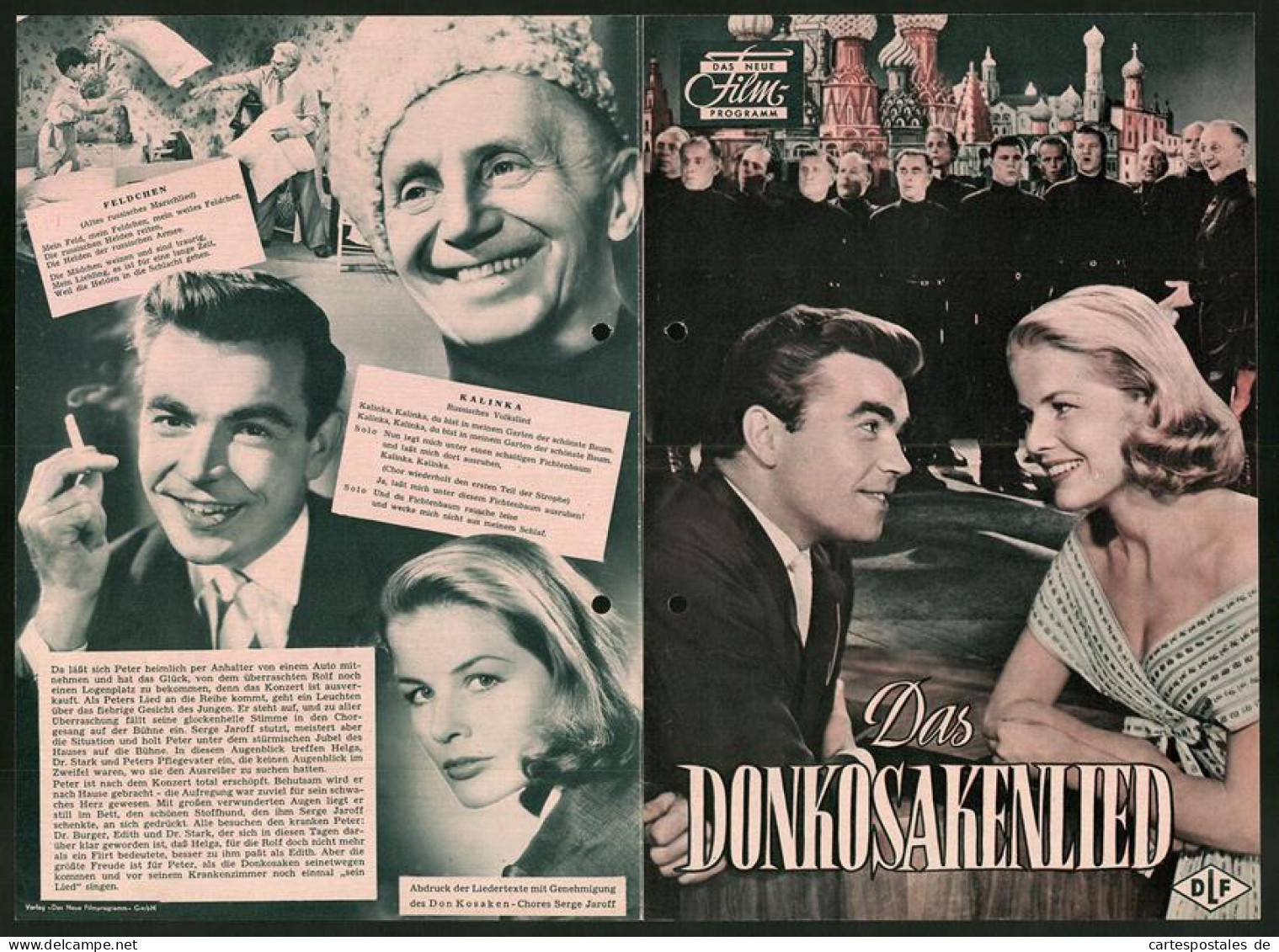 Filmprogramm DNF, Das Donkosakenlied, Paul Hörbiger, Sabine Bethmann, Regie: Geza Von Bolvary  - Magazines