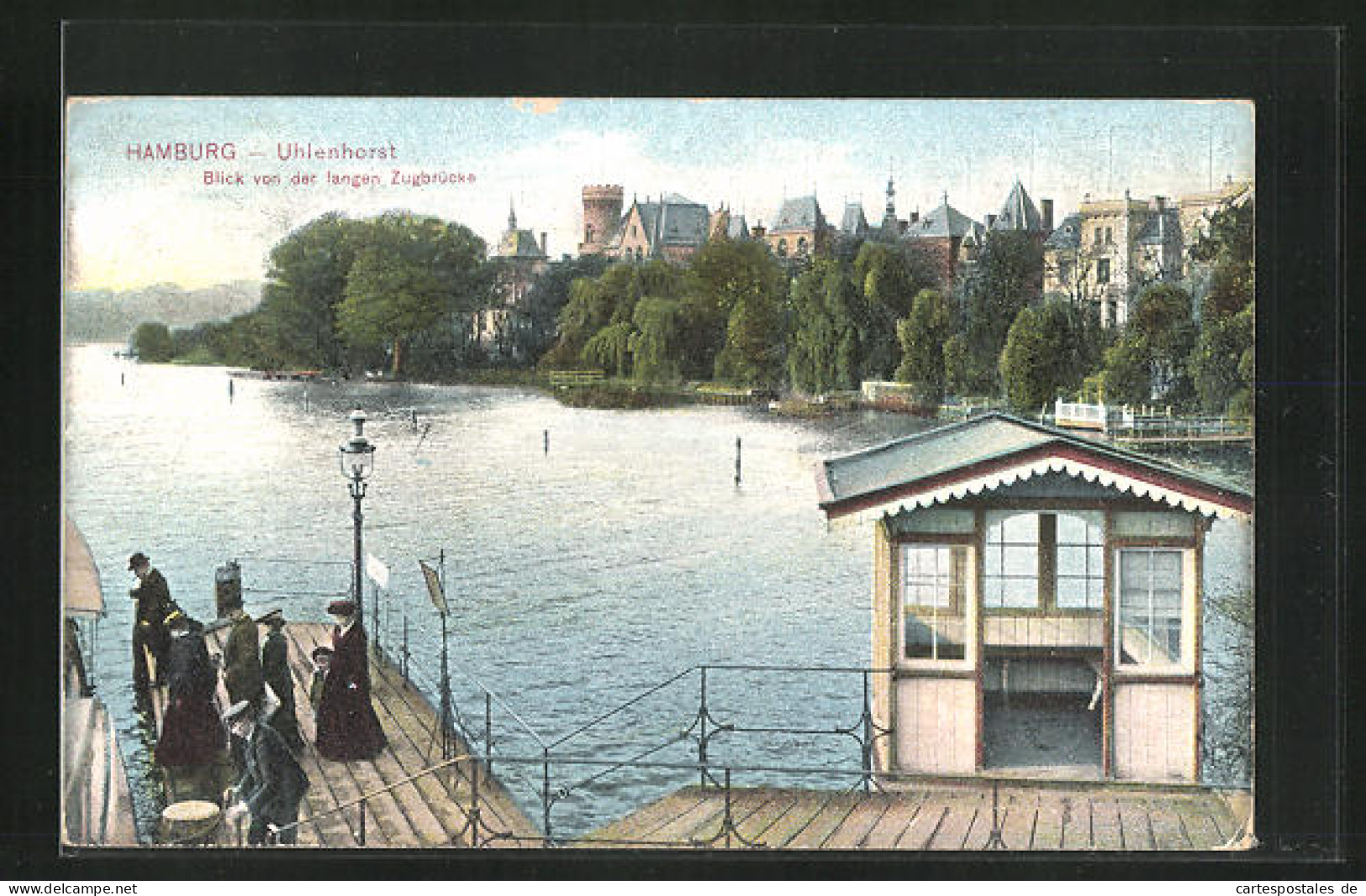 AK Hamburg-Uhlenhorst, Blick Von Der Langen Zugbrücke  - Nord