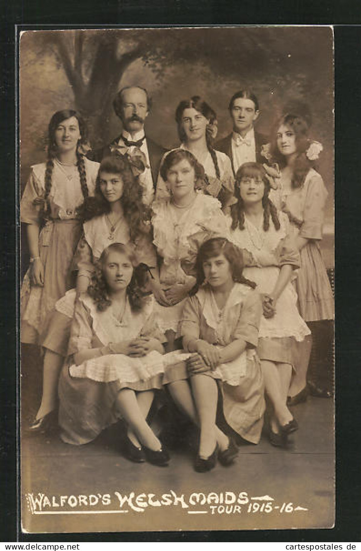 AK Walford`s Welsh Maids, Tour 1915 /16  - Musique Et Musiciens