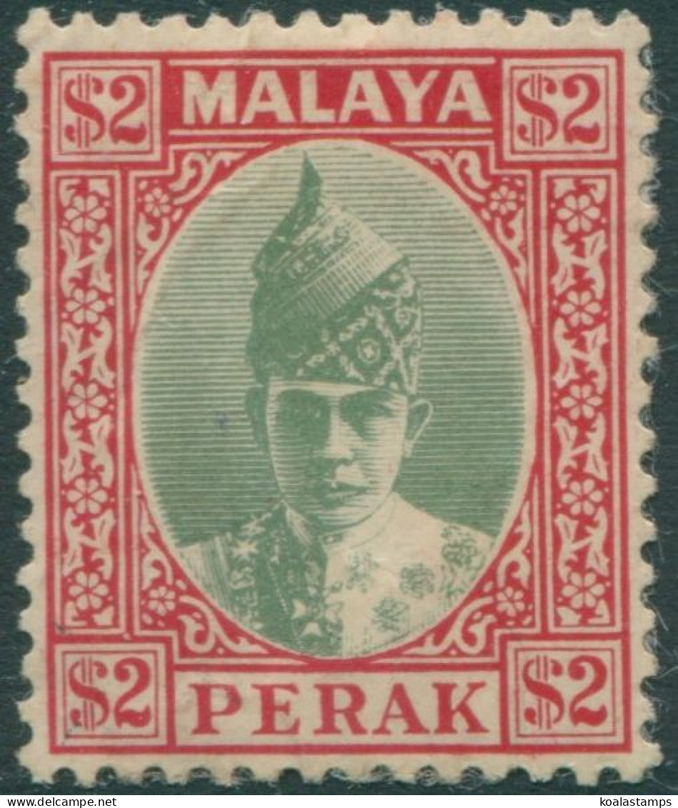 Malaysia Perak 1938 SG120 $2 Green And Red Sultan Iskandar MLH - Perak