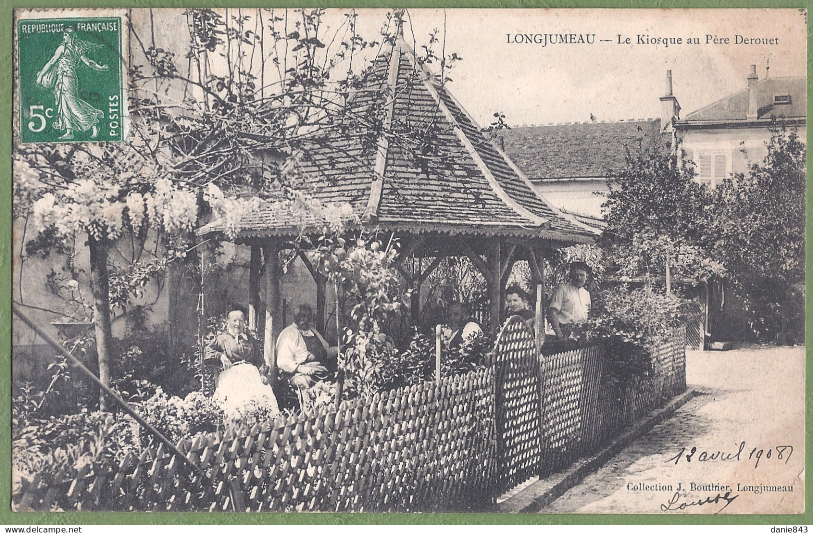 CPA Vue Rare, Top Sélection - ESSONNE - LONGJUMEAU - LE KIOSQUE AU PERE DEROUET - Belle Animation - Longjumeau