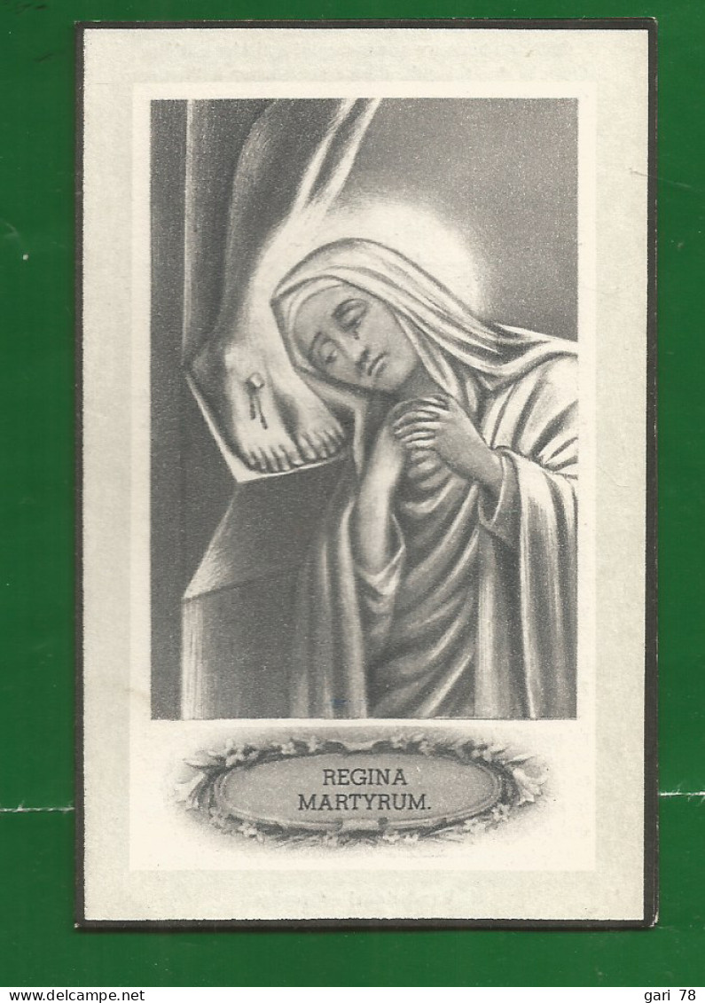 Image Religieuse Regina Martyrum "priez Pour Le Repos De L'âme" De André Licoppe Décéé à Ixelles Le 20-10-1957 - Devotion Images