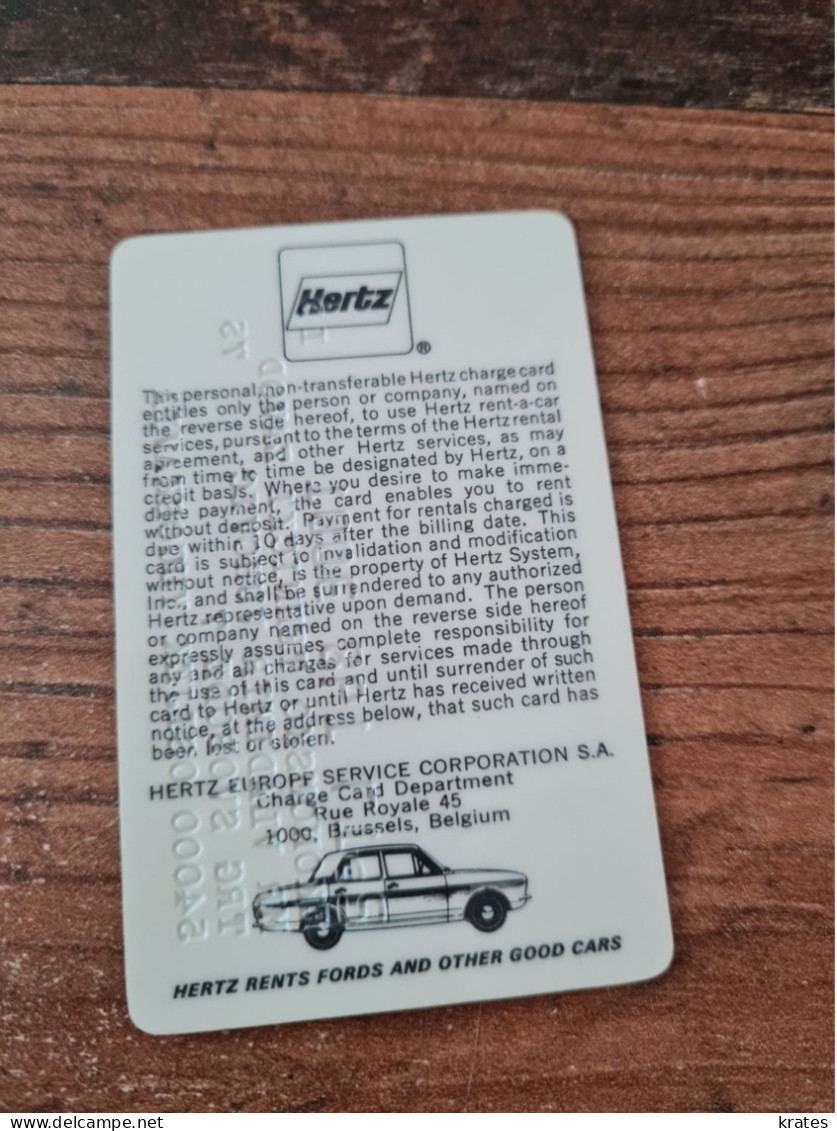 Old Card - Old Credit Card, Yugoslavia, HERTZ - Andere & Zonder Classificatie