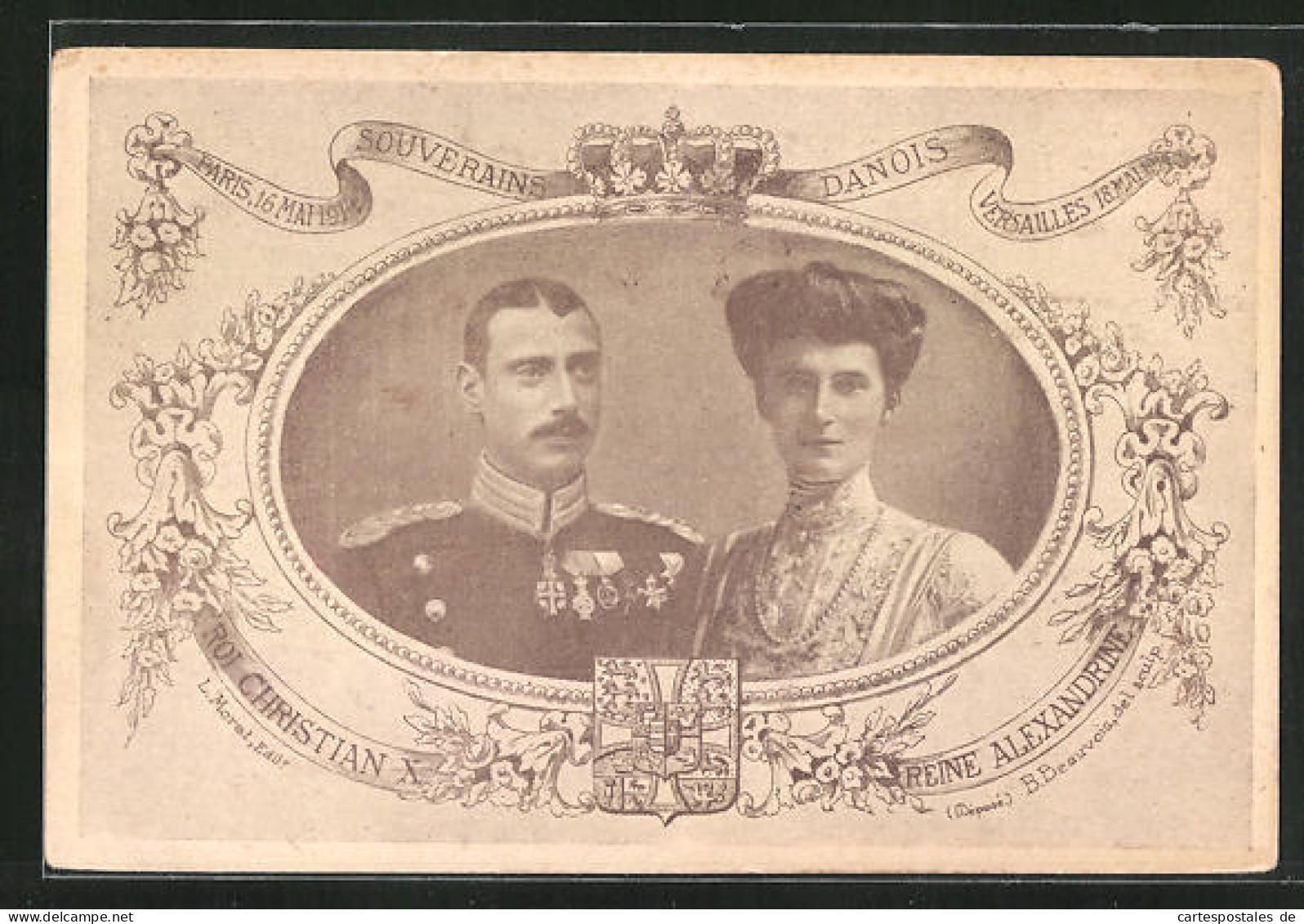 AK König Christian X. Und Königin Alexandrine Von Dänemark  - Familles Royales