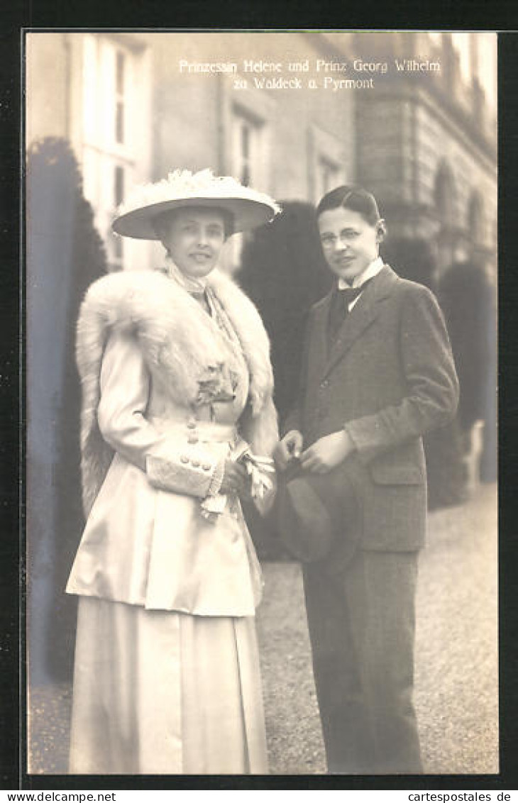 AK Prinzessin Helene Und Prinz Georg Wilhelm Zu Waldeck-Pyrmont  - Royal Families
