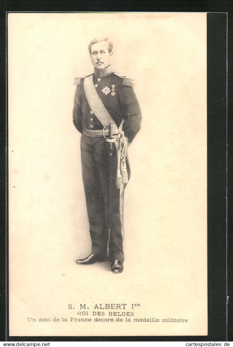 AK S.M. Albert I. Roi Des Belges, König Albert Von Belgien  - Familles Royales