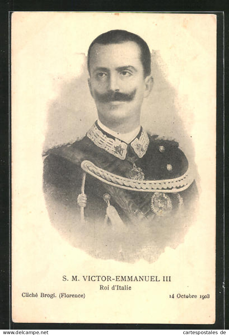 Cartolina S. M. Victor-Emmanuel III., Roi D`Italie  - Royal Families