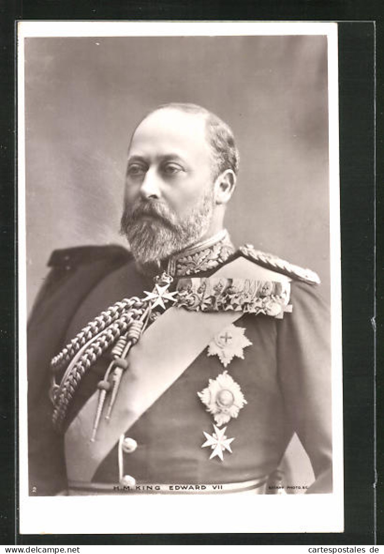 Pc König Edward VII. Von England In Uniform  - Case Reali