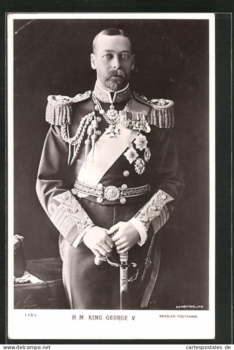 Pc König George V. Von England In Galauniform Mit Degen  - Königshäuser