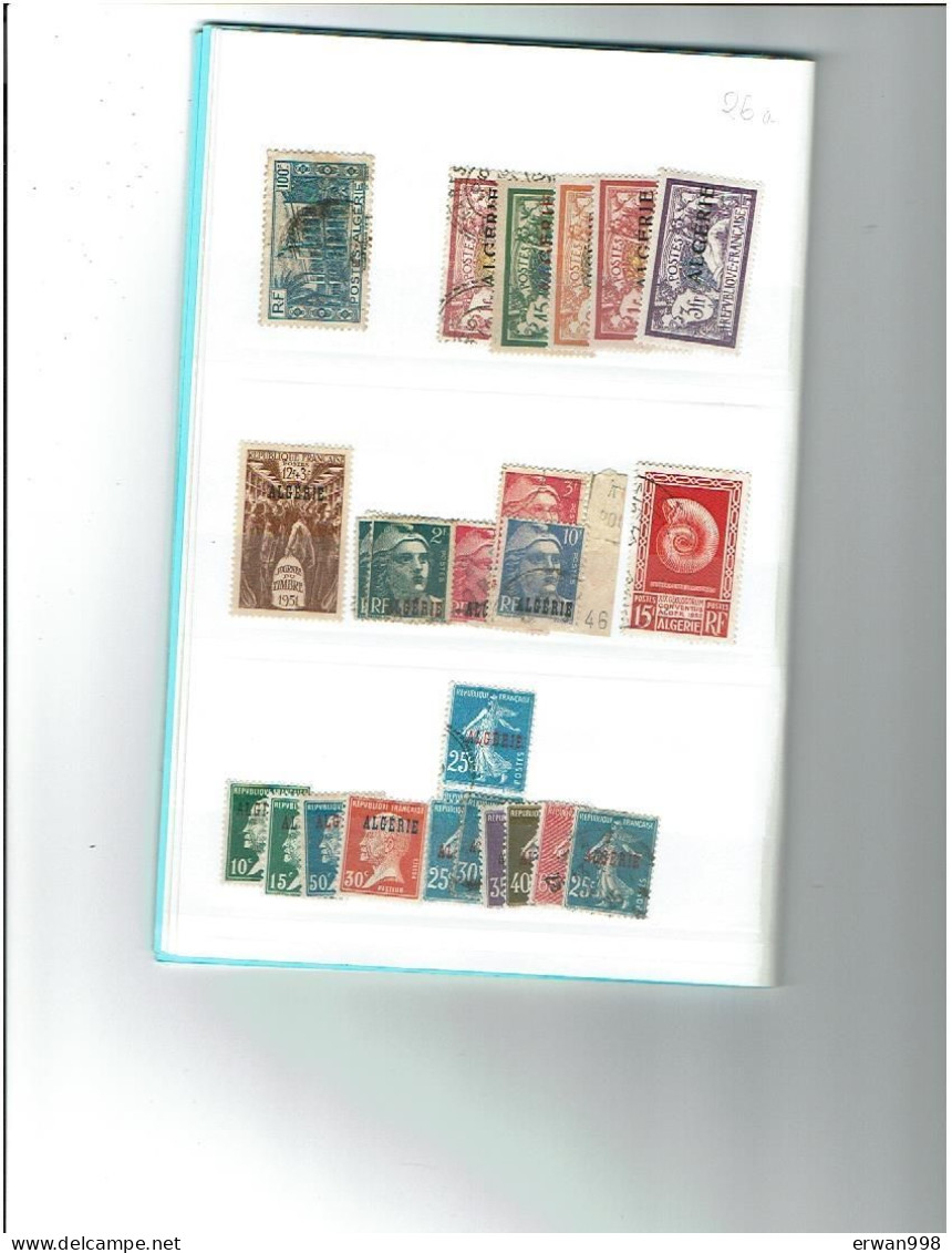 ALGERIE Lot De + De 350 Timbres Période Française (env4/5) Et Après 1962 (env.1/5) Majorité Oblitérés 1271 - Collections, Lots & Series