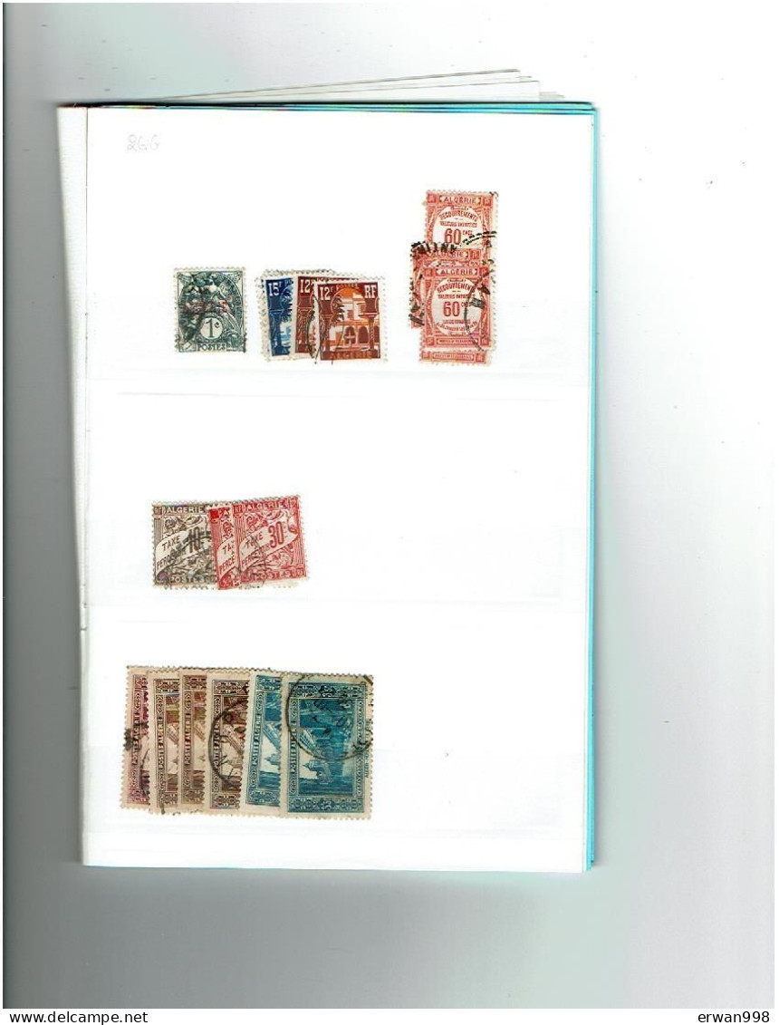 ALGERIE Lot de + de 350 timbres période française (env4/5) et après 1962 (env.1/5) majorité oblitérés 1271