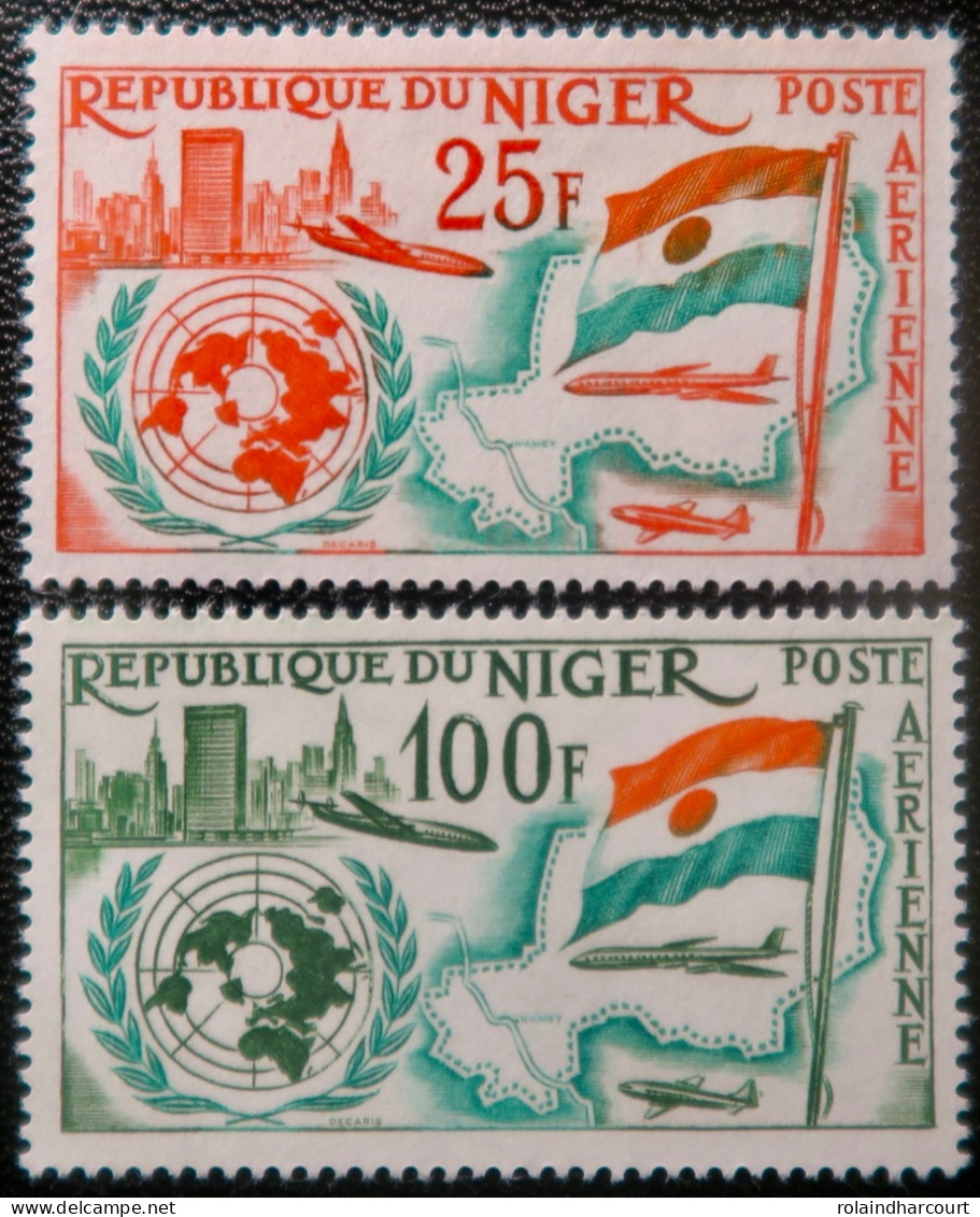 LP3844/2279 - NIGER - 1961 - POSTE AERIENNE - N°19 à 20 NEUFS** - Níger (1960-...)