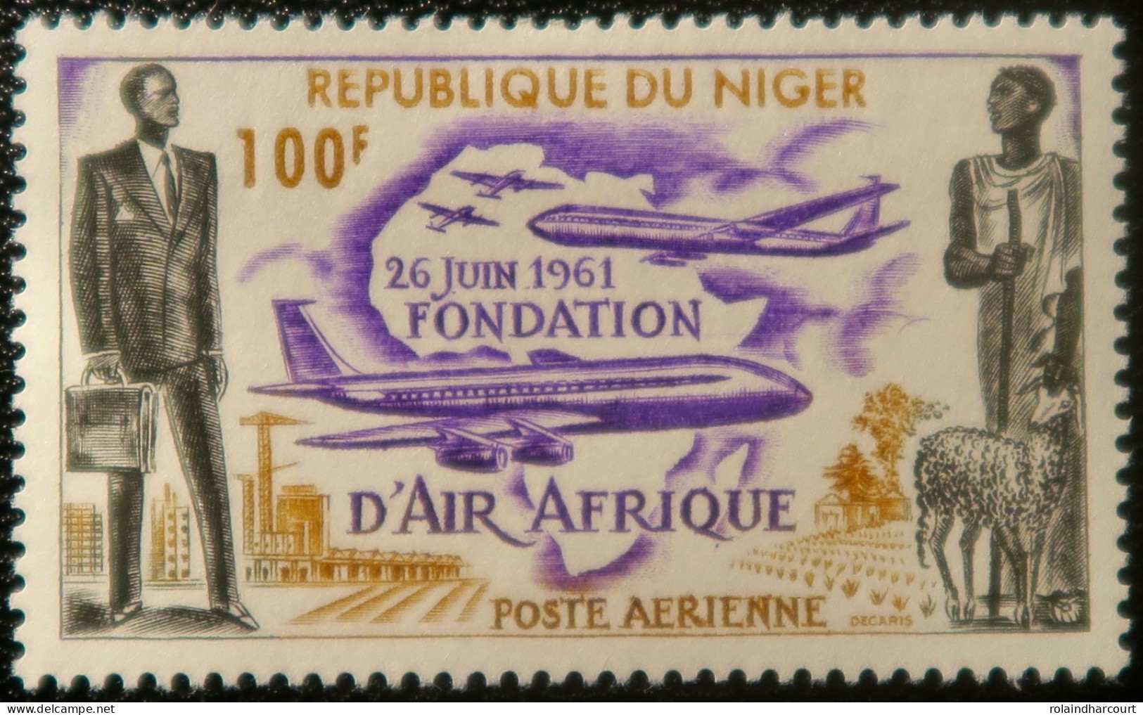LP3844/2281 - NIGER - 1961 - POSTE AERIENNE - N°22 NEUF* - Niger (1960-...)