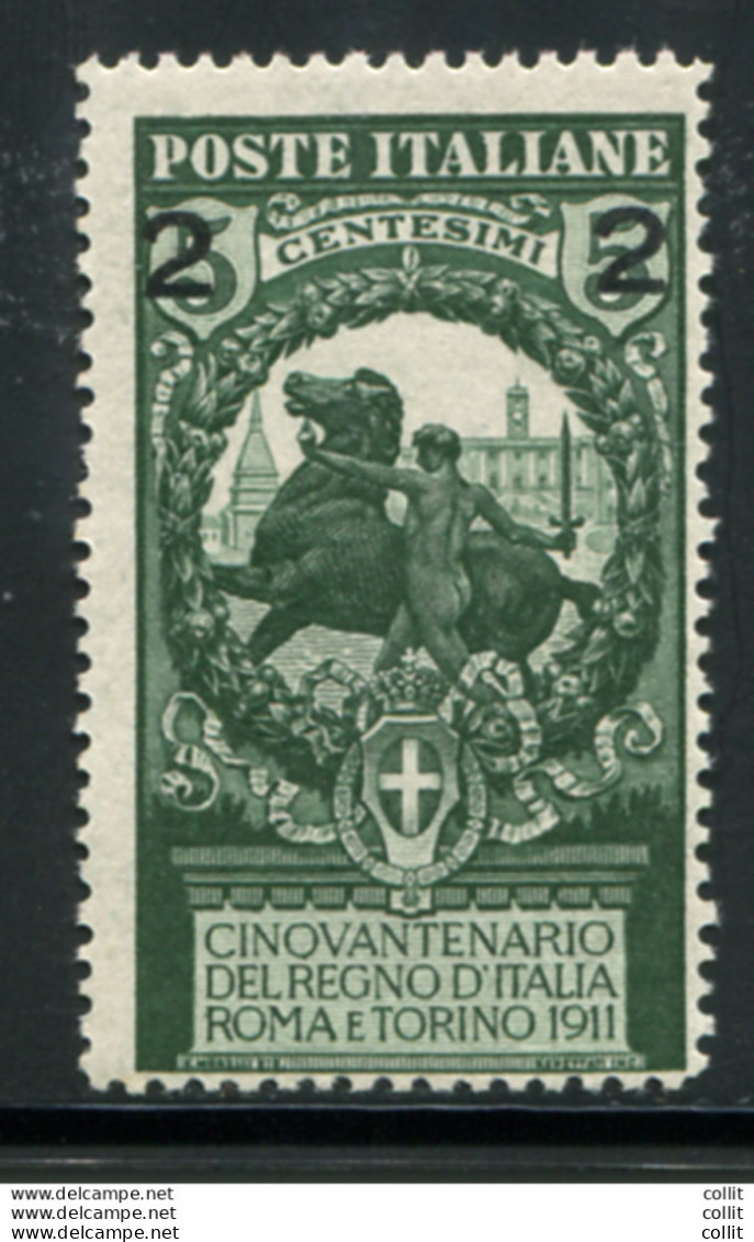 Soprastampato Cent. 2 Su 5 N. 99a Dentellatura 13,1/2 - Mint/hinged