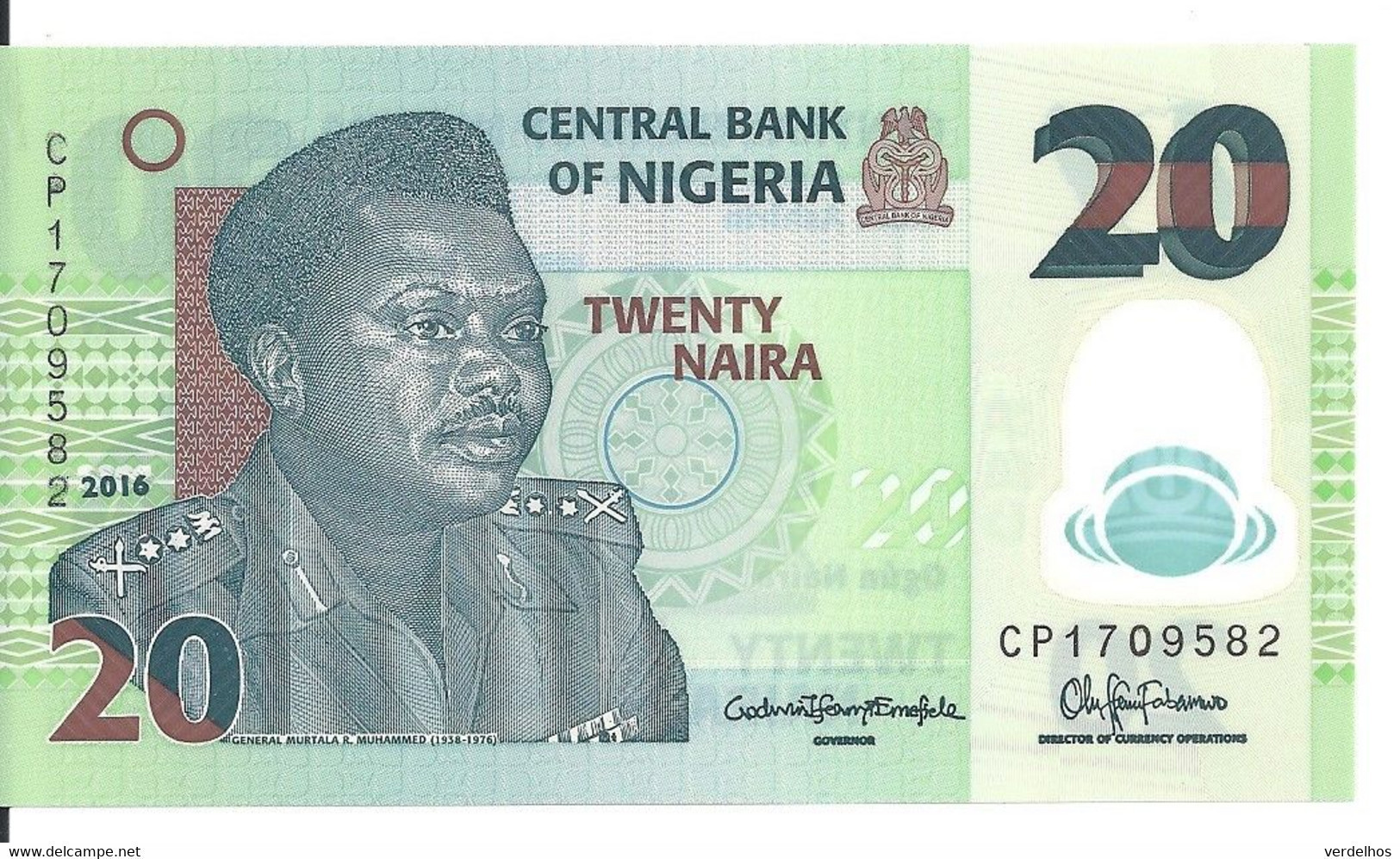 NIGERIA 20 NAIRA 2016 UNC P 34 L - Nigeria