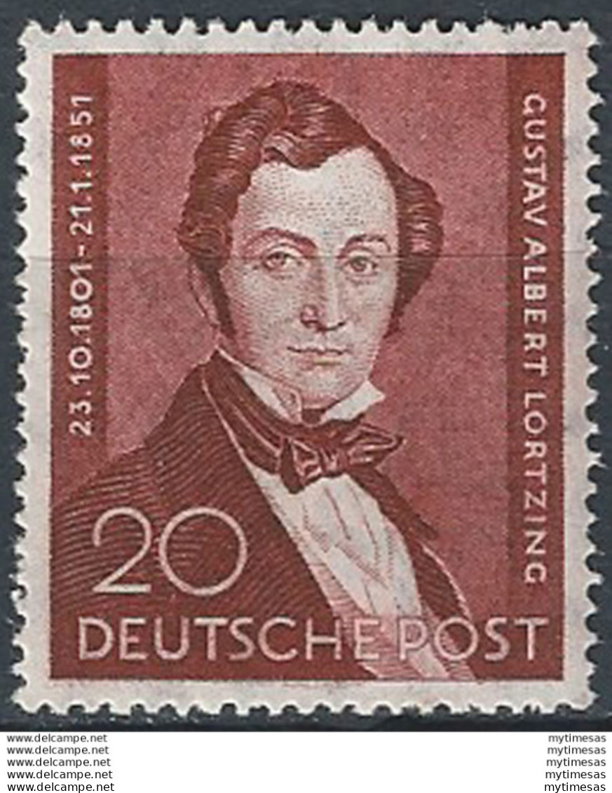 1951 Berlino Lortzing 1v. MNH Unif N. 60 - Sonstige & Ohne Zuordnung