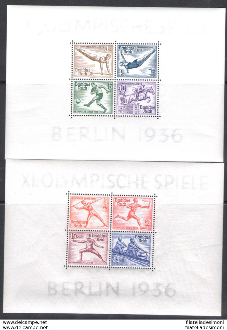 1936 Germania, Olimpiadi - Yvert Bf 4/5 - MNH** - Other & Unclassified