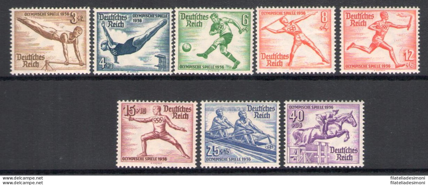 1936 Germania, Olimpiadi - Yvert Bn. 565/72 - MNH** - Autres & Non Classés