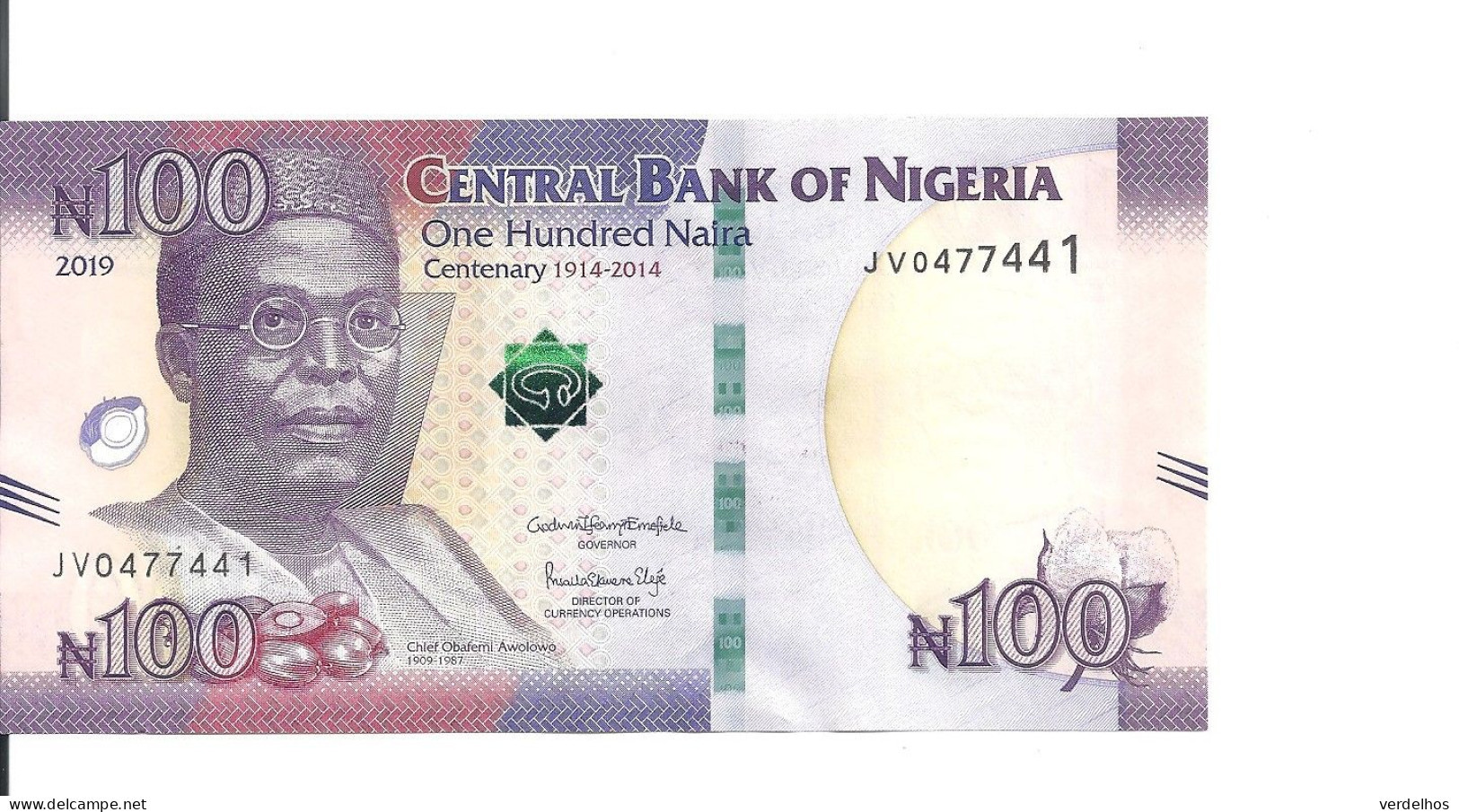 NIGERIA 100 NAIRA 2019 UNC P 41 - Nigeria