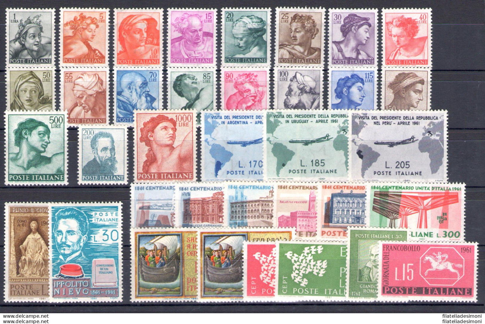 1960-1969 Italia Repubblica, Francobolli Nuovi, Annate Complete OFFERTA SPECIALE (Senza Gronchi Rosa) MNH** - Full Years