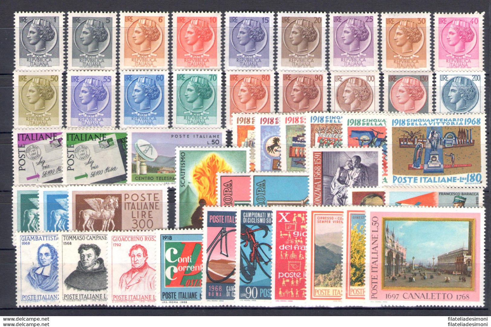 1960-1969 Italia Repubblica, Francobolli nuovi, Annate Complete OFFERTA SPECIALE (Senza Gronchi Rosa) MNH**