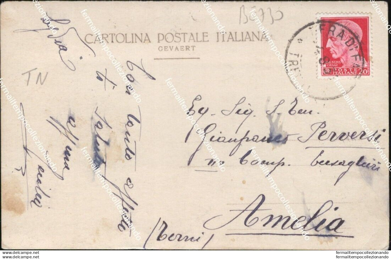 Be730 Cartolina Pozza Vale Di Fazza Provincia Di Trento Trentino 1931 - Trento
