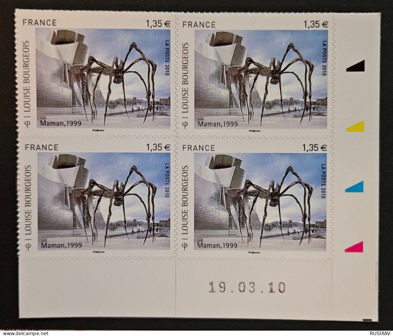 France 2010 Autoadhésif Bloc De 4 N° 471 Daté OEUVRE DE LOUISE BOURGEOIS - Unused Stamps