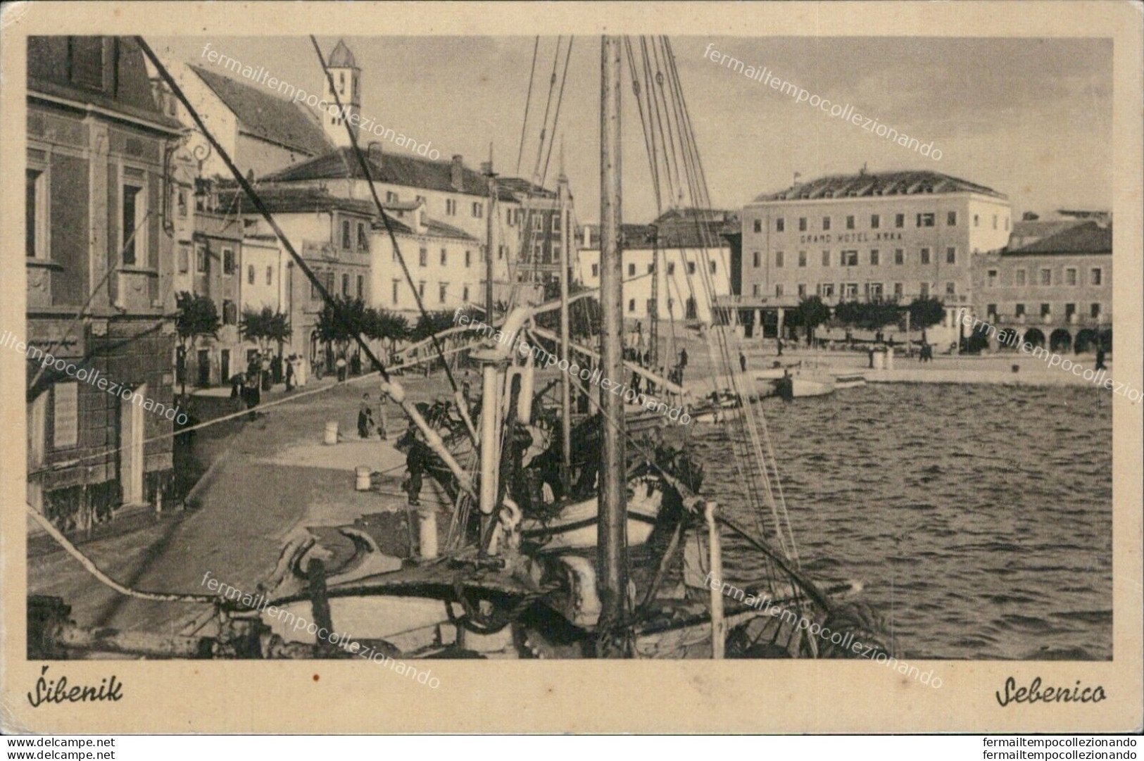 Aq181 Cartolina Sibenik Sebenico 1941 - Andere & Zonder Classificatie