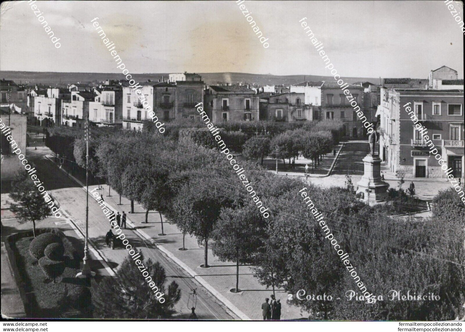 At443 Cartolina Corato Piazza Plebiscito Provincia Di Bari - Bari