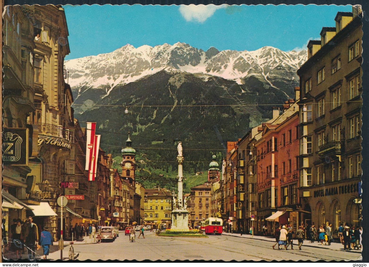 °°° 30980 - AUSTRIA - INNSBRUCK - MARIA-THERESIEN-STRASSE MIT ANNASAULE - 1964 With Stamps °°° - Innsbruck