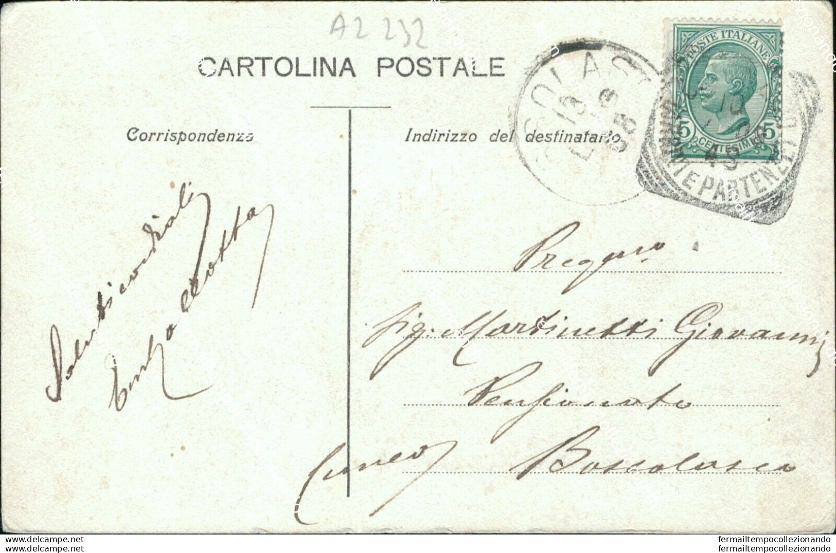 Az232  Ricordo Di Catanzaro Citta' Piazza Roma Caserma S.rocco Bella! 1908 - Catanzaro