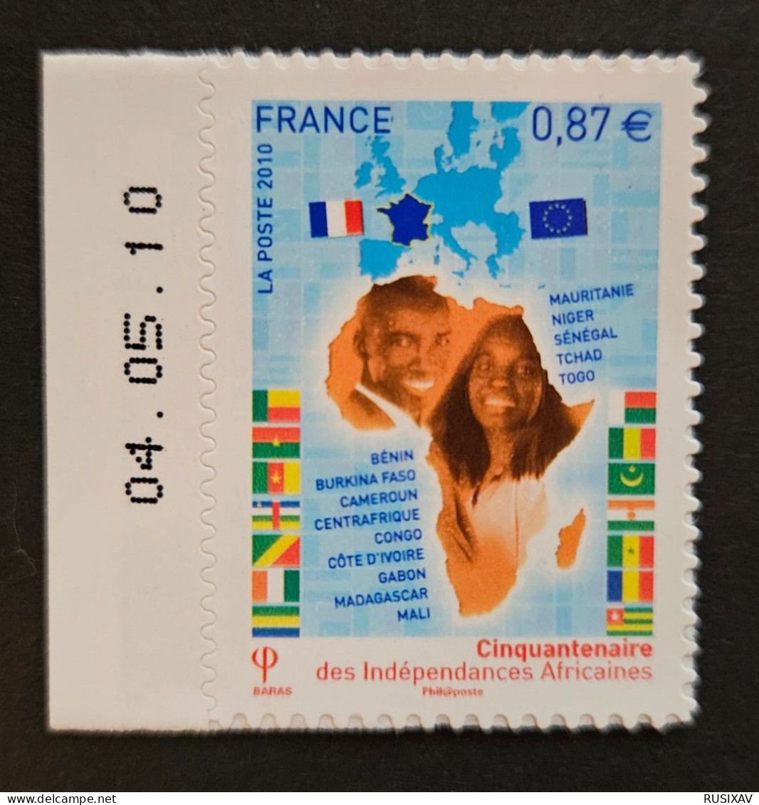 France 2010 Autoadhésif N° 472 Daté INDEPENDANCES AFRICAINES - Unused Stamps