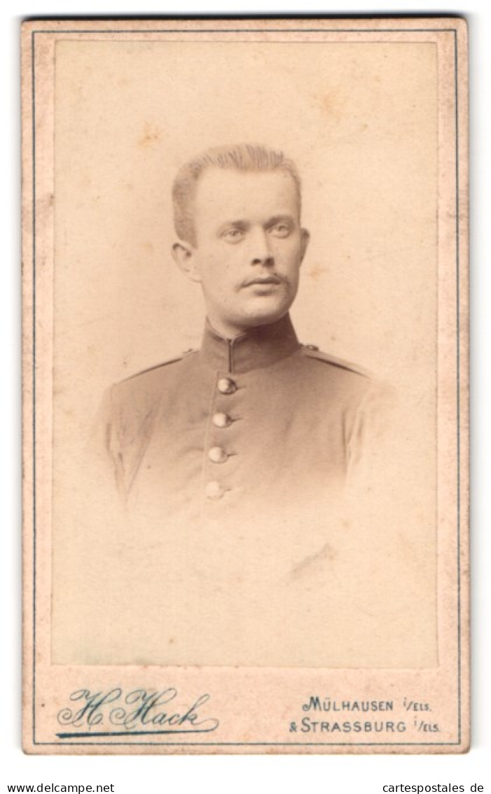 Photo H. Hack, Mülhausen I/E., Illzacherstr. 2, Portrait De Eines Des Soldats  - Anonieme Personen