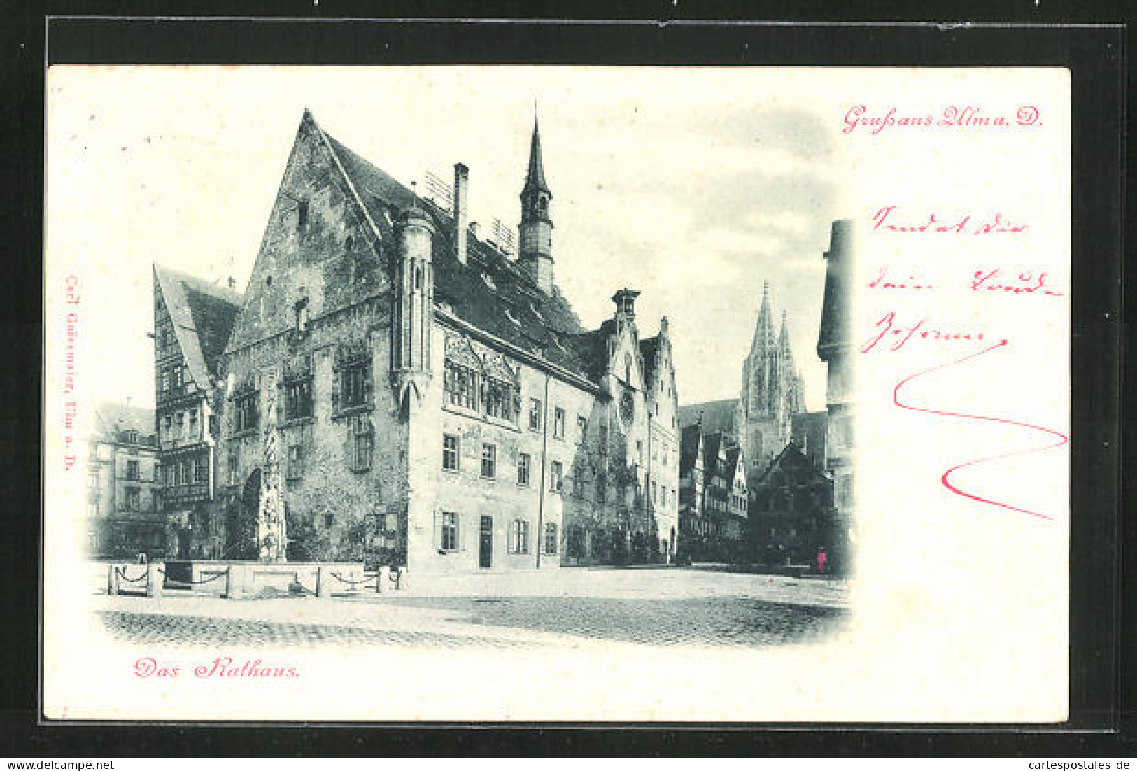 AK Ulm, Rathaus Mit Brunnen  - Ulm