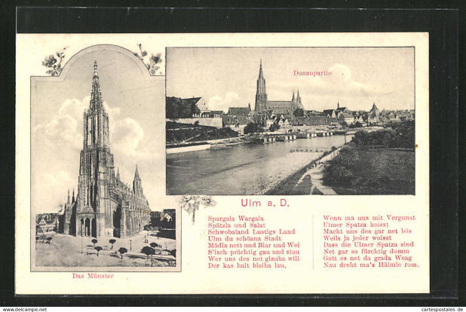 AK Ulm, Münster, Donaupartie  - Ulm