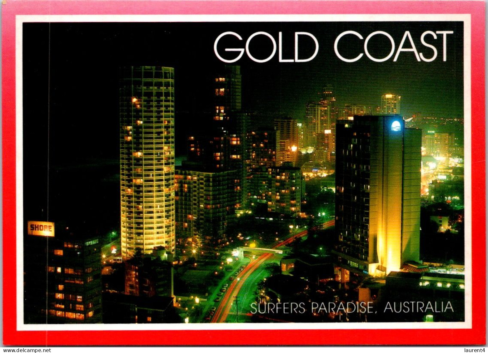 13-5-2024 (5 Z 1) Australia  (posted With Flowers Stamp) QLD - Gold Coast (at Night) - Gold Coast