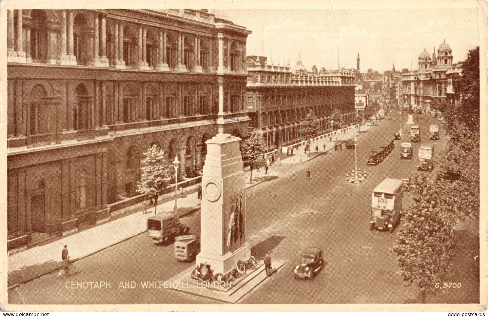 R297339 Cenotaph And Whitehall. London. G. 9700. Phototype. Valentines. 1954 - Autres & Non Classés