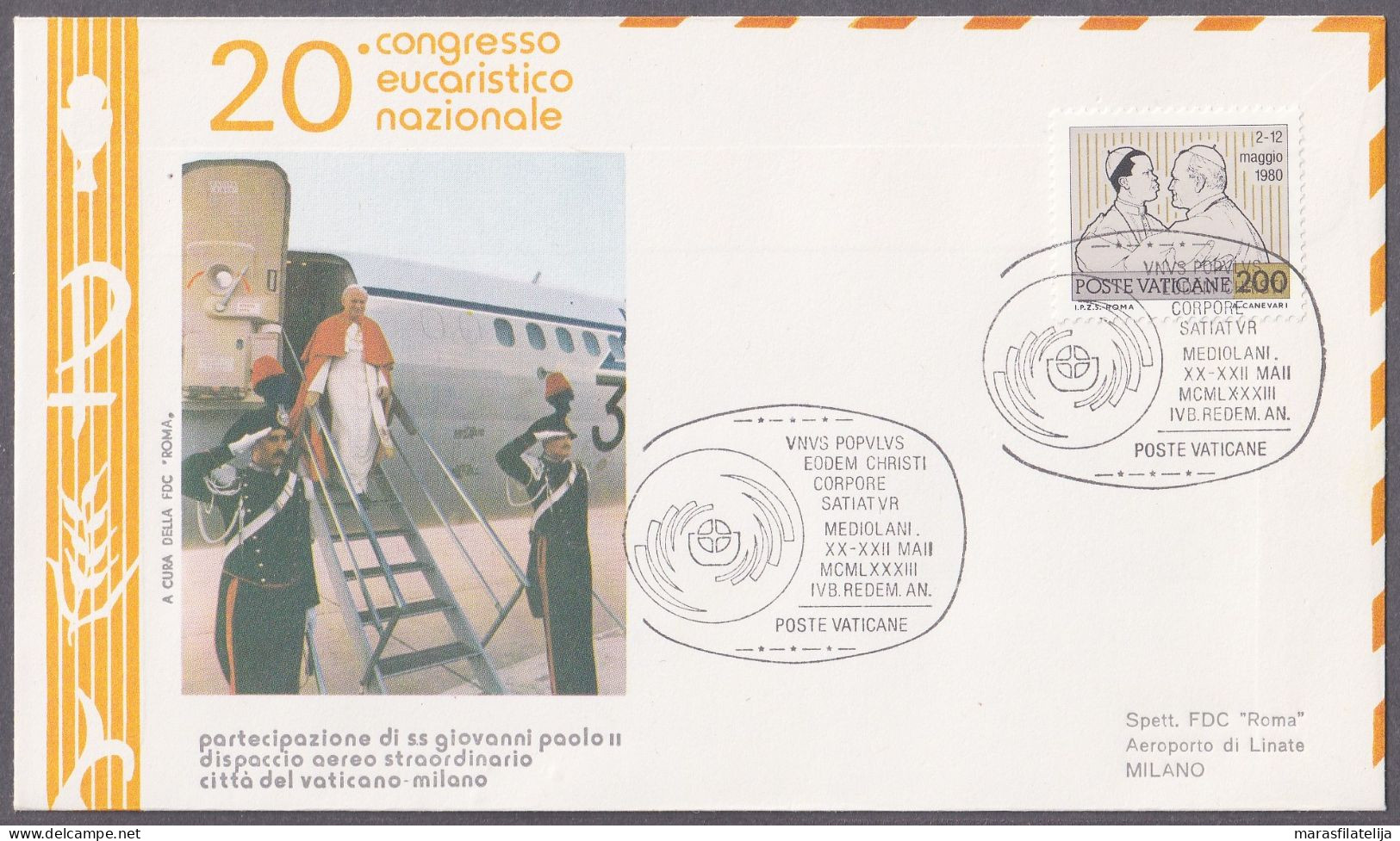 Vatican 1983, National Eucharistic Congress, Special Postmark & Cover - Altri & Non Classificati