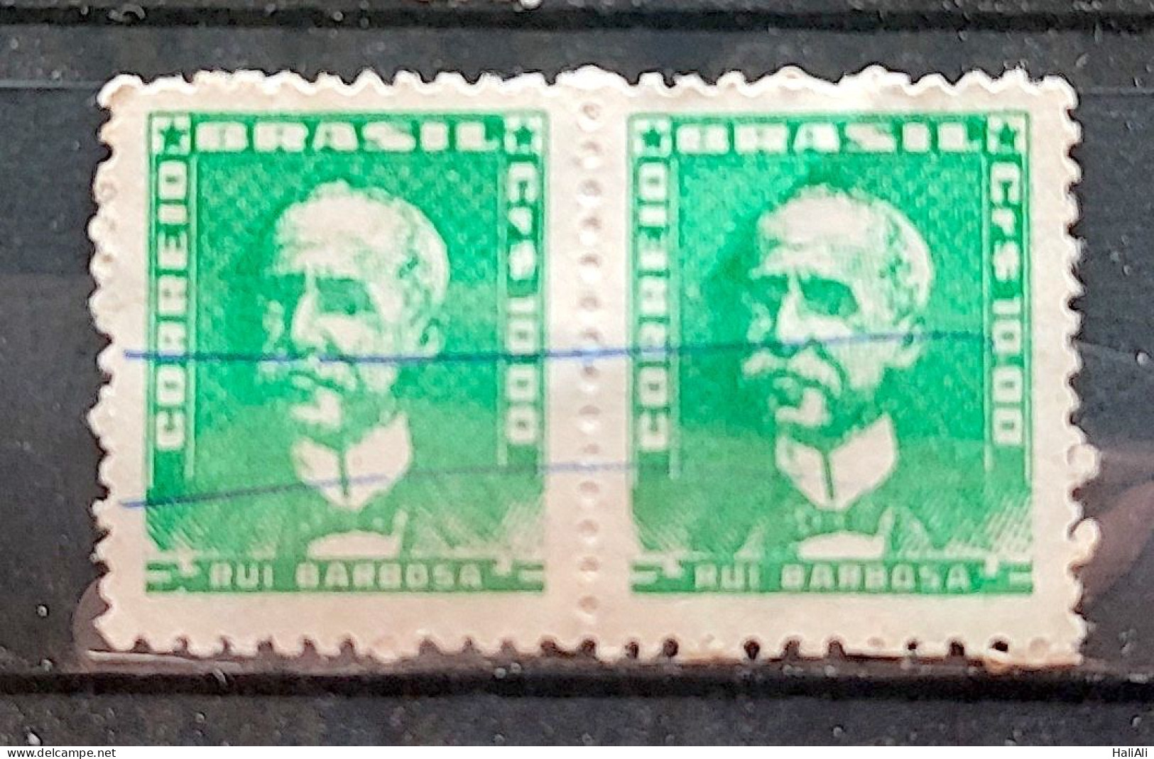 Brazil Regular Stamp RHM 508 Great-granddaughter Rui Barbosa 1960 Double Circulated 4 - Gebruikt