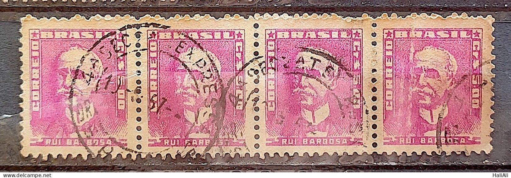 Brazil Regular Stamp RHM 502 Great-granddaughter Rui Barbosa 1956 Circulated 16 4 Units - Oblitérés