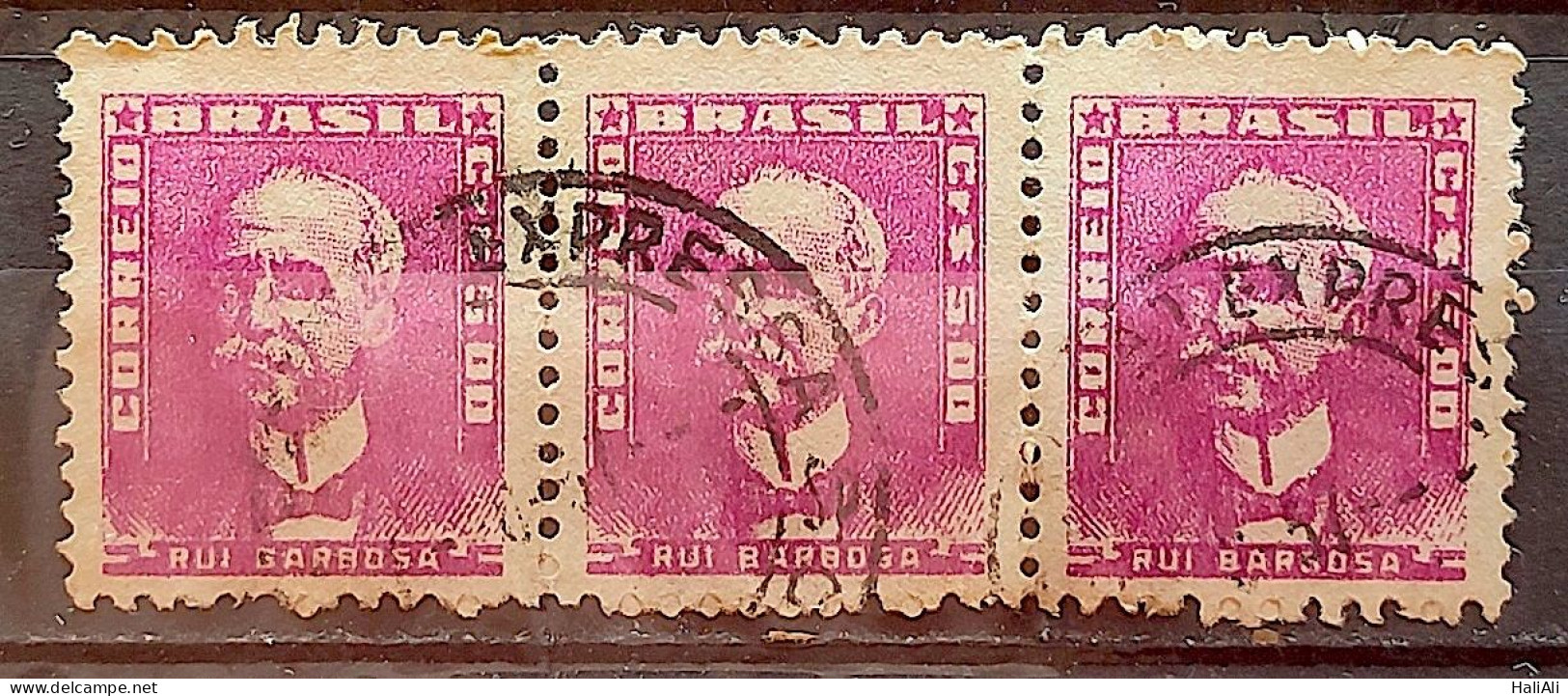 Brazil Regular Stamp RHM 502 Great-granddaughter Rui Barbosa 1956 Circulated 11 Terno - Oblitérés