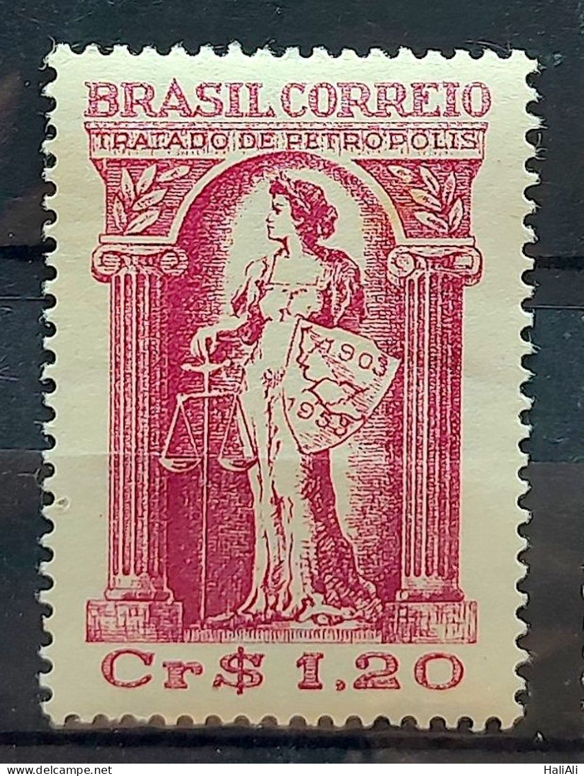 C 321 Brazil Stamp Fiftieth Anniversary Of The Treaty Of Petropolis Justice Rights Map 1953 - Ongebruikt